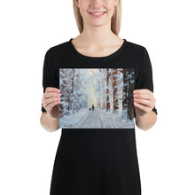 Load image into Gallery viewer, Winter walk through the woods Poster