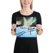 Load image into Gallery viewer, The northern lights folk art Photo paper poster