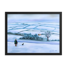 Load image into Gallery viewer, Our view of the house, winter framed print