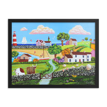 Load image into Gallery viewer, Colourful folk art Framed poster