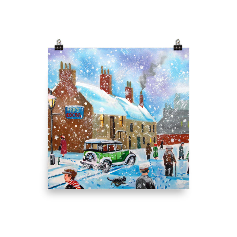 Heavy snow print from painting