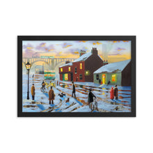 Load image into Gallery viewer, Old street in winter Framed print