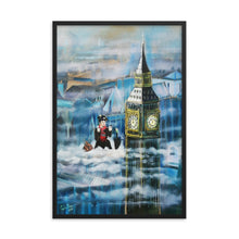 Load image into Gallery viewer, Mary Poppins in the clouds Framed poster