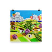 Load image into Gallery viewer, Flying kites folk art Poster
