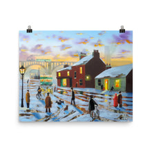 Load image into Gallery viewer, Old street in winter fine art print