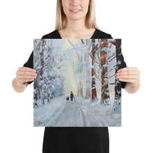 Load image into Gallery viewer, Winter walk through the woods Poster