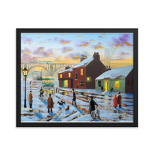 Load image into Gallery viewer, Old street in winter Framed print