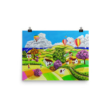 Load image into Gallery viewer, Flying kites folk art Poster