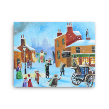 Load image into Gallery viewer, Scrooge and Tiny Tim stretched canvas print