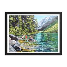 Load image into Gallery viewer, Boats on the water Framed print taken from painting