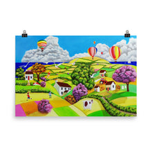 Load image into Gallery viewer, Flying kites folk art Poster