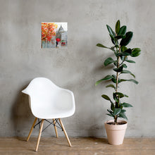 Load image into Gallery viewer, Rainy couple with a red umbrella print