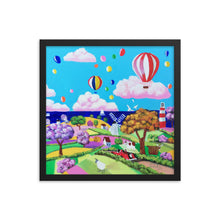 Load image into Gallery viewer, Folk art painting - happy seaside framed print