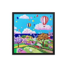 Load image into Gallery viewer, Folk art painting - happy seaside framed print