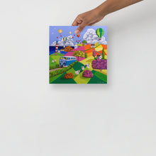 Load image into Gallery viewer, Camper Van Naive art landscape print