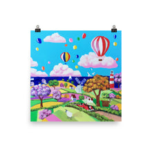 Load image into Gallery viewer, Folk art painting - happy seaside print