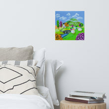 Load image into Gallery viewer, Little houses folk art print