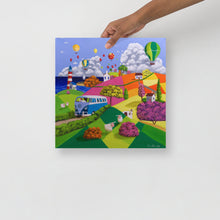 Load image into Gallery viewer, Camper Van Naive art landscape print