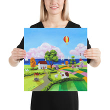 Load image into Gallery viewer, Folk art print nursery decor Photo paper poster