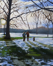 Load image into Gallery viewer, Three of Us – Original Scottish Winter Landscape Oil Painting
