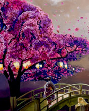 Load image into Gallery viewer, Sakura – Original Geisha and Cherry Blossom Oil Painting
