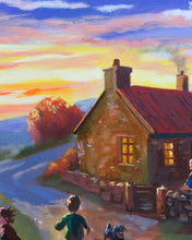 Load image into Gallery viewer, Grandma’s Cottage – Original Nostalgic Landscape Oil Painting
