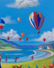 Load image into Gallery viewer, Journey of Joy – Original Colourful Folk Art Landscape Oil Painting
