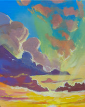 Load image into Gallery viewer, Golden Twilight on the Homestead – Original American Rural Landscape Oil Painting
