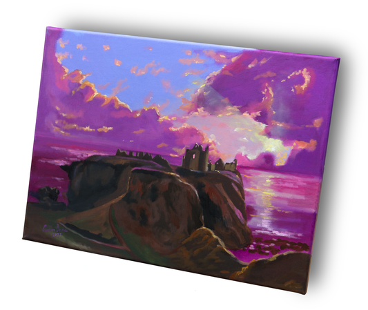 Dunnottar Castle painting oil on canvas