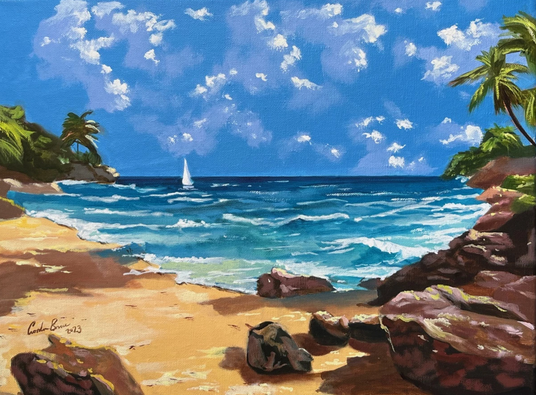Serenity by the Seashore original painting