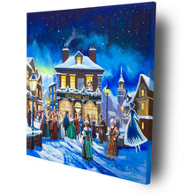 Load image into Gallery viewer, Fezziwig’s Christmas Party - Large 30x30” Oil Painting | Charles Dickens Art | A Christmas Carol Painting
