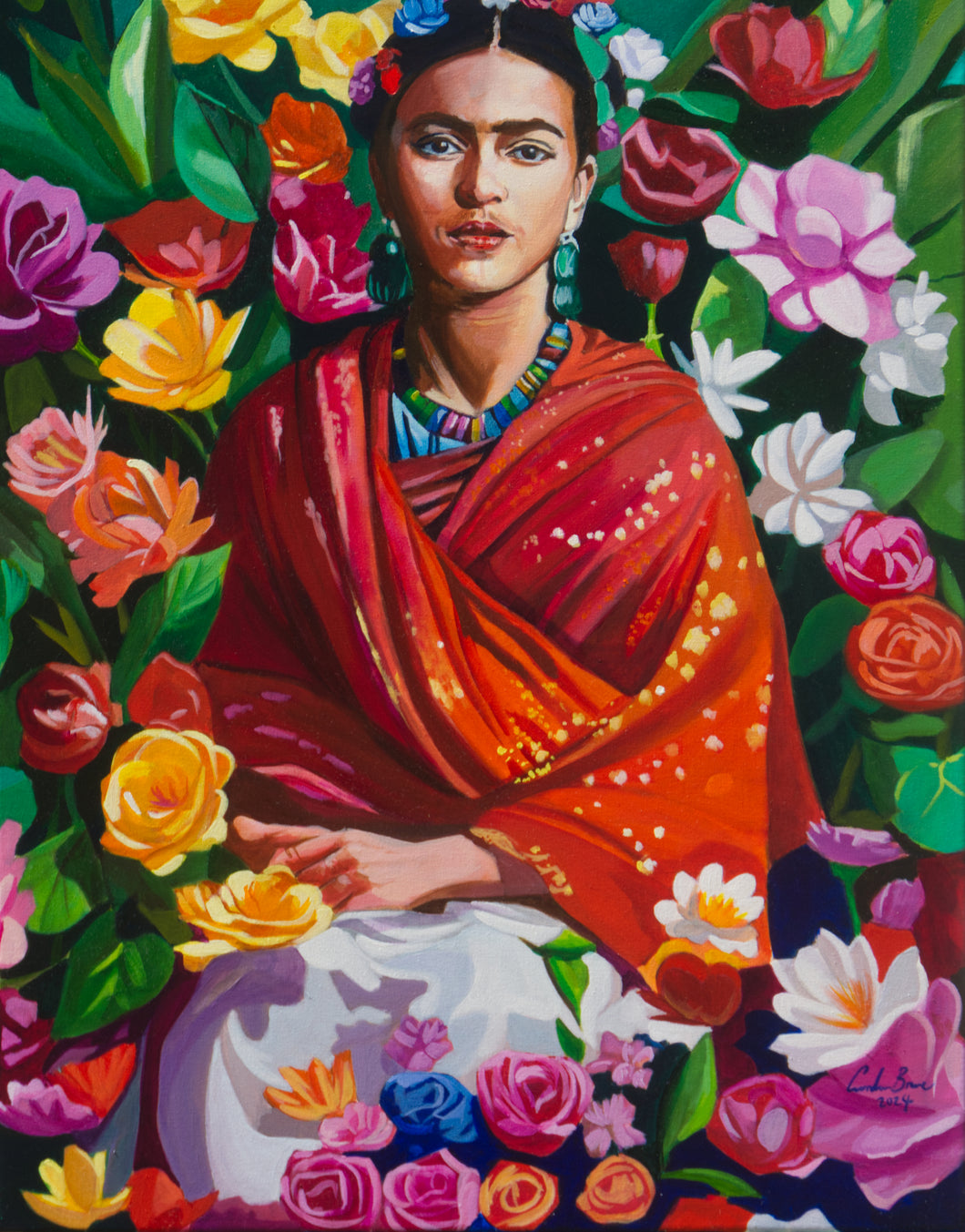 Frida Kahlo Portrait Oil Painting