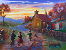 Load image into Gallery viewer, Grandma’s Cottage – Original Nostalgic Landscape Oil Painting
