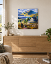 Load image into Gallery viewer, A Highland Home – Original Scottish Landscape Oil Painting
