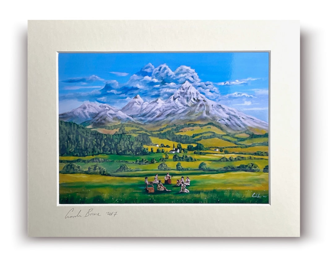 The Sound of Music print, with mount