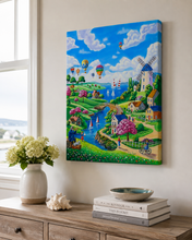 Load image into Gallery viewer, Where the Wind Carries You – Original Folk Art Landscape Oil Painting
