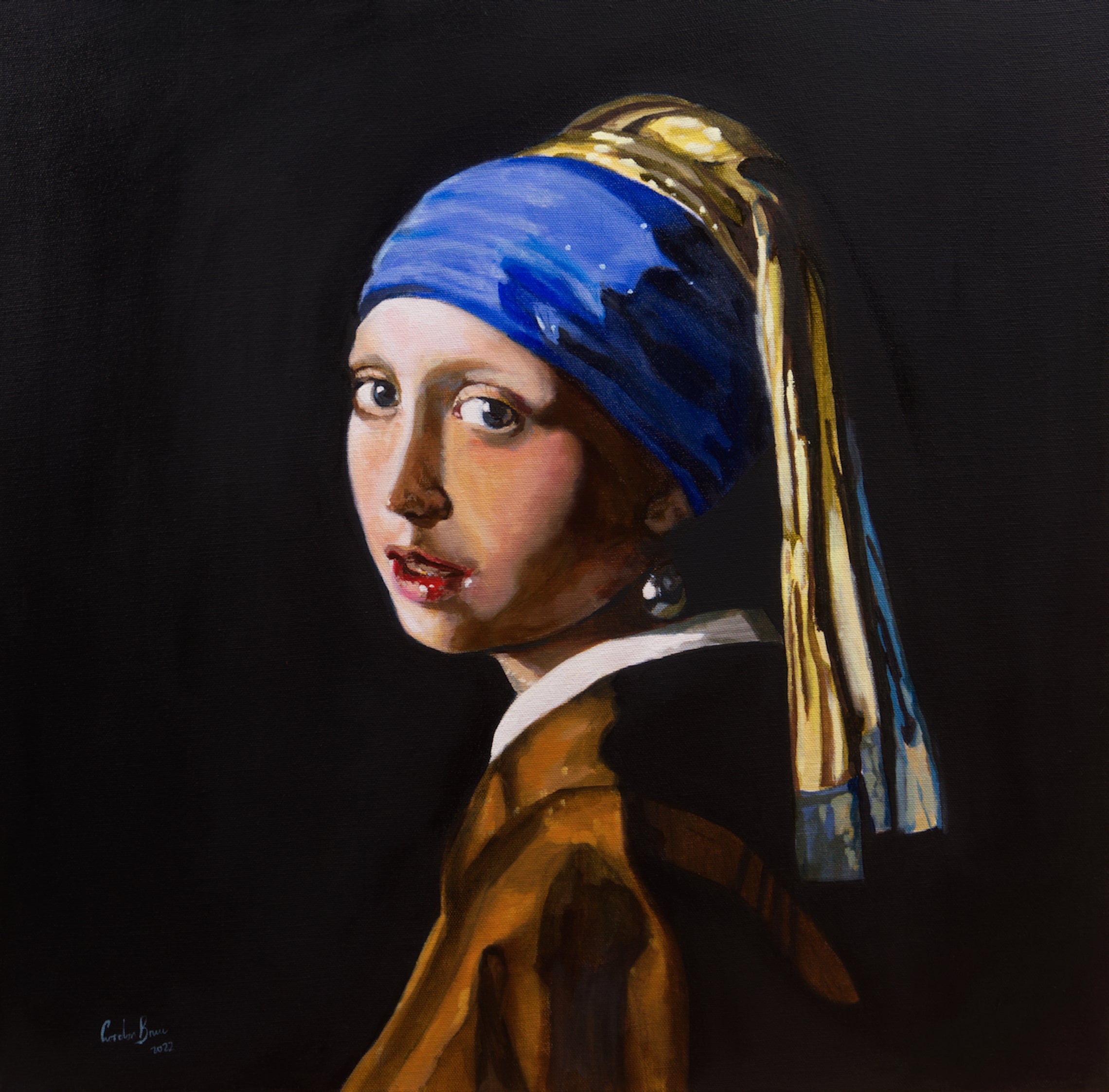 Girl with a Pearl Earring oil painting by Gordon Bruce