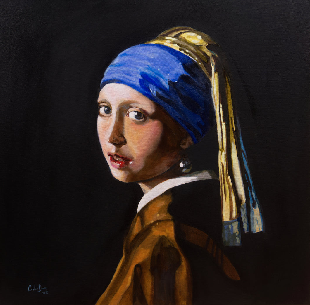 Girl with a pearl earring original painting