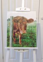 Load image into Gallery viewer, Brown Cow oil on canvas (2019)
