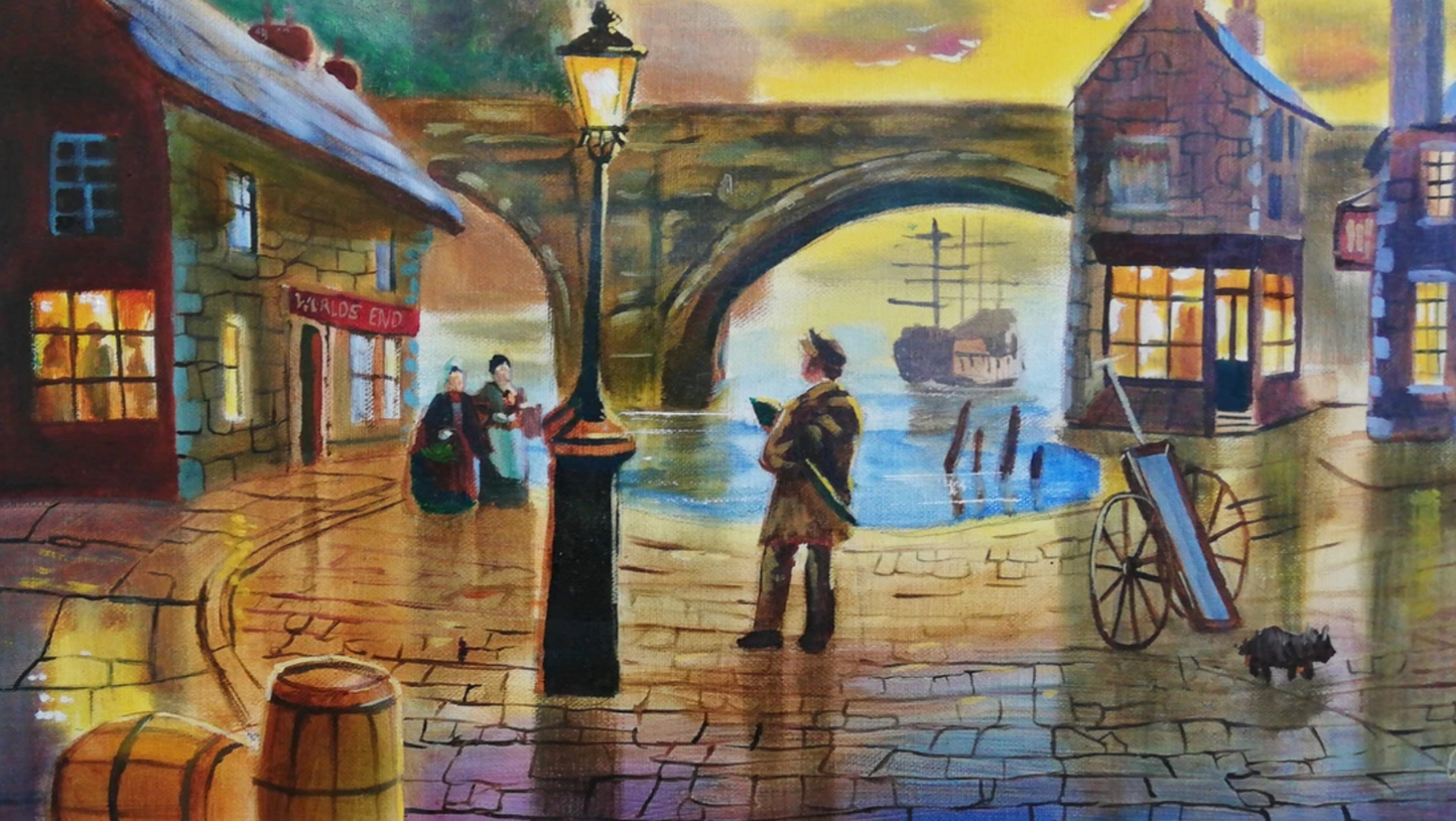World's End harbour (Linen canvas) (2019) oil painting