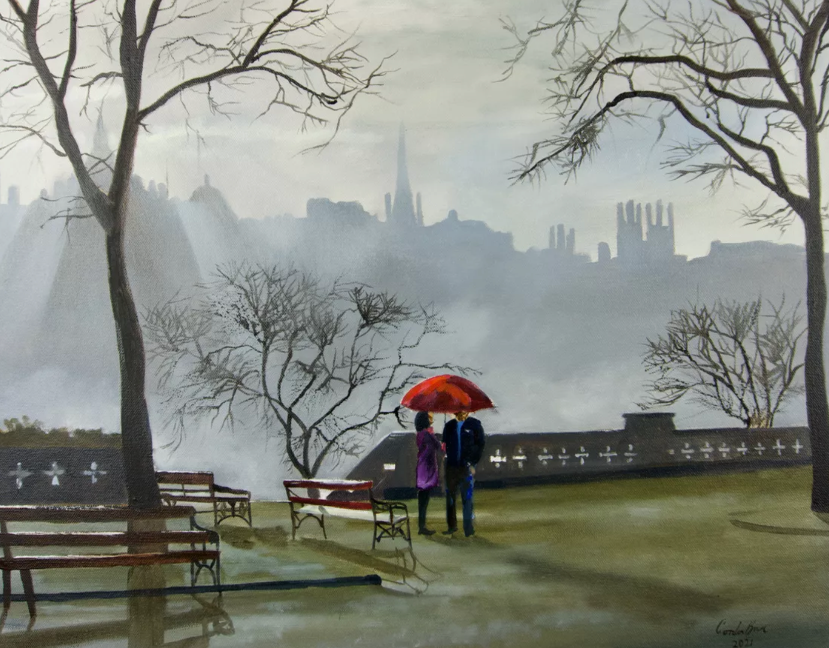 rainy day paintings - Gordon Bruce art