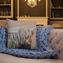 Load image into Gallery viewer, Highland cow Premium Pillow
