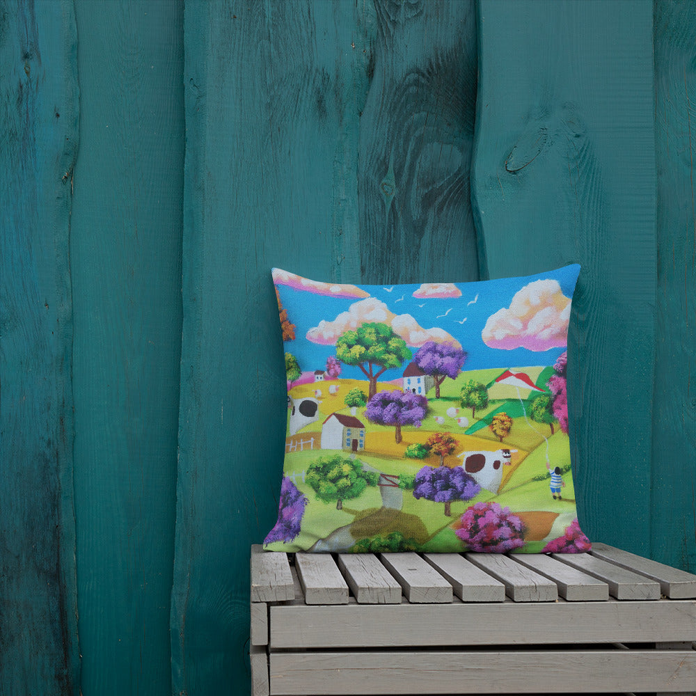 Folk art colourful Premium Pillow