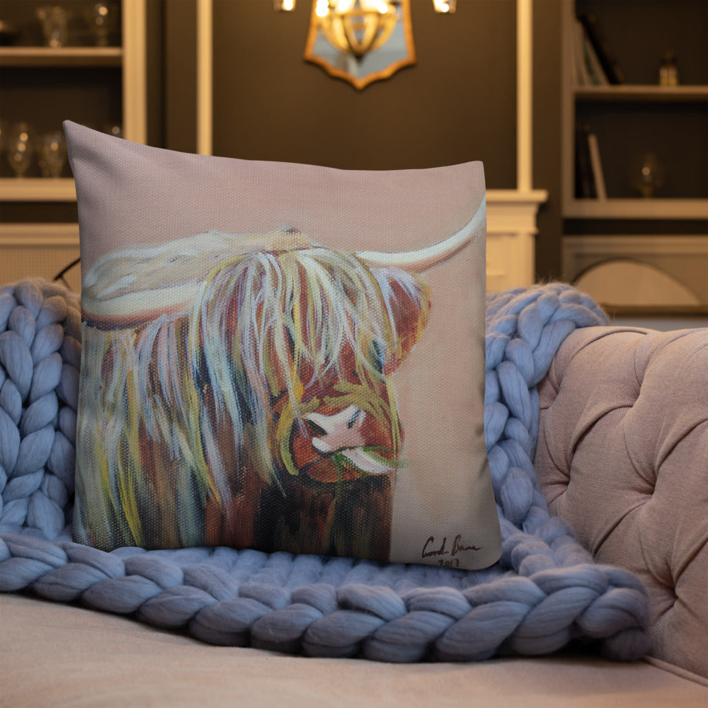 Highland cow Premium Pillow