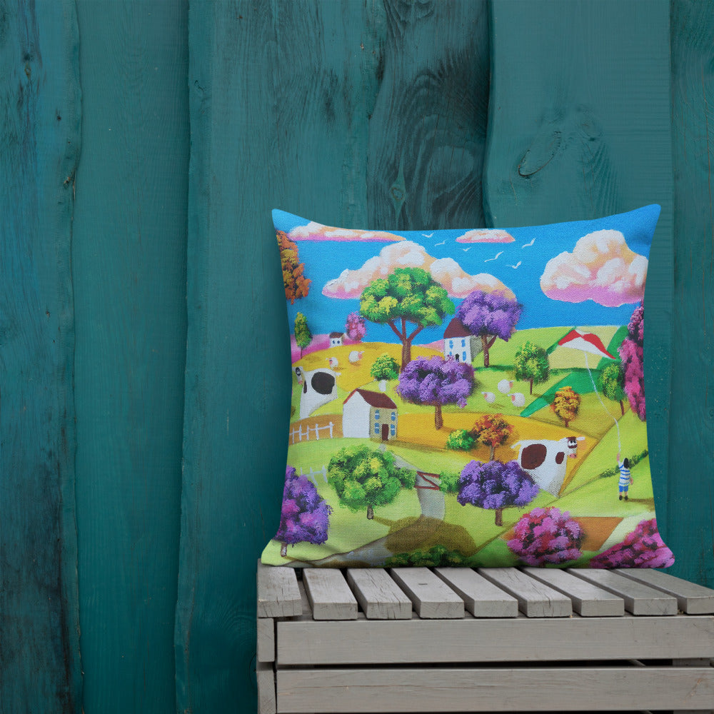 Folk art colourful Premium Pillow