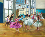 Degas and the Ballerinas original painting