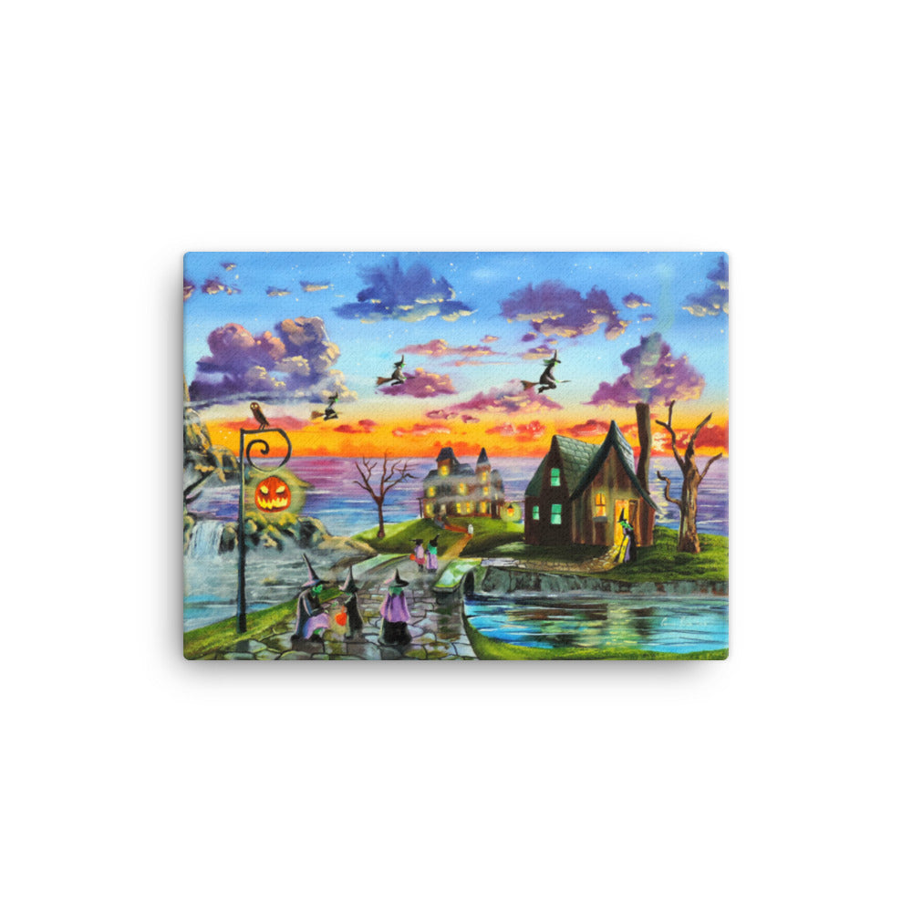 Halloween print witches, trick or treat Canvas