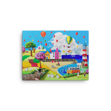 Load image into Gallery viewer, At the seaside naive art canvas
