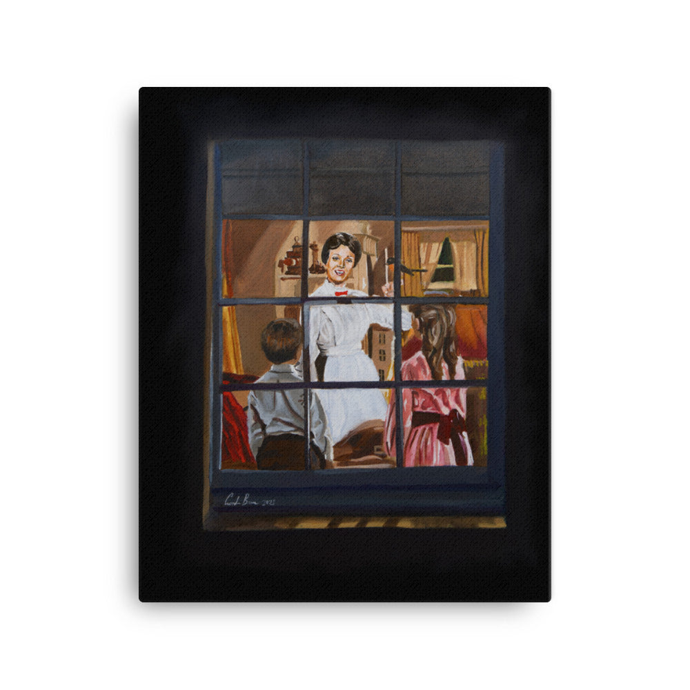 Mary Poppins painting a spoonful of sugar Canvas print