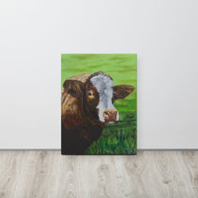 Load image into Gallery viewer, Cow Canvas print
